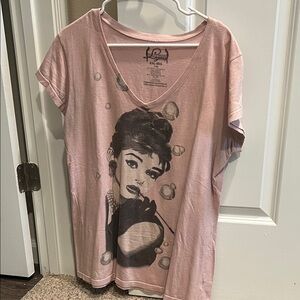 Audrey Pink Graphic Short Sleeve Tee
